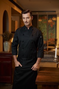 Chaqueta de <span class=keywords><strong>Chef</strong></span> Profesional para Hombre, Uniforme para Hotel, Restaurante, Cocina, Personal de Hostelería, Ropa de Trabajo - Product Image 6