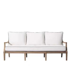 Sofá de patio de teca de diseño, 3 plazas, impermeable, muebles de exterior para uso en villas, patios y hoteles. - Product Image 1