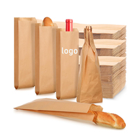 Sacs en papier pour vin de quart personnalisés, sacs cadeaux en papier jetables, sacs en papier kraft pour vin et spiritueux pour bouteilles de quart