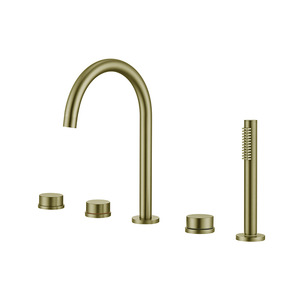 Thiết kế hiện đại lưu vực vòi Vòng dọc năm lỗ lưu vực vòi sàn gắn lưu vực vòi nước - Product Image 3