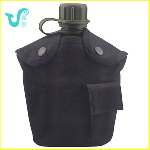 1L Outdoor Canteen Bottle Camping Hiking Backpacking Survival <b>Water</b> Bottle Kettle With Khaki <b>Pouch</b> - Product Image 2