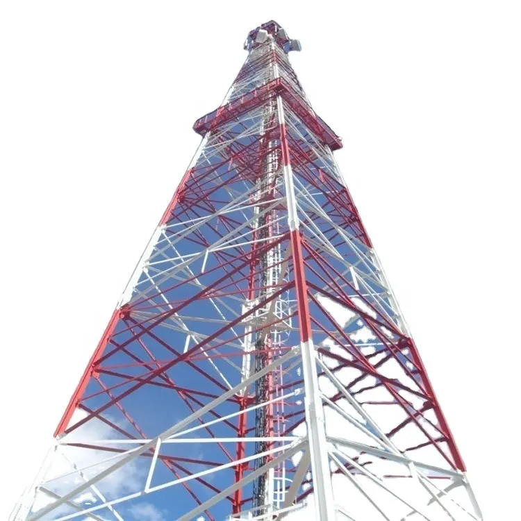 50 55 60 65 M meter mendukung diri 4 kaki galvanis besi telekomunikasi tunggal Komunikasi antena Menara