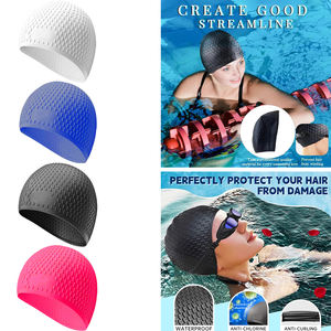 Bonnet de bain en silicone souple et imperméable pour adultes, protection des oreilles et des cheveux longs, pour le <span class=keywords><strong>surf</strong></span>, pour le sport aquatique. - Product Image 6