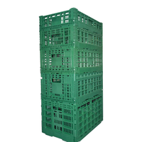Meilleur prix, caisse en plastique empilable et pliable, style maille recyclable, solution de rangement polyvalente