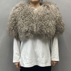 Nuevo <span class=keywords><strong>Bolero</strong></span> de Piel para Mujer, Capa de Piel para Boda, Poncho de Piel Mongol Auténtica de Lujo - Product Image 2
