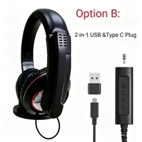Casque de jeu filaire supra-auriculaire - Haute sensibilité 108 dB, Impédance 32Ω, Câble 1,8 m, Prise simple/double 3,5 mm