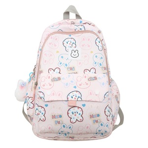 Cute Cartoon Bear <b>Backpack</b> <b>Lightweight</b> School <b>Backpack</b> For Women With Interior Zipper Pocket Summer 2023 - Product Image 5