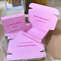 Individuell Bedruckte Flache Papierverpackungsbox Wellpappe Karton Gestanzte Faltbare Kraft-Versandbox