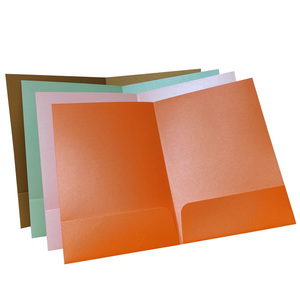 Biểu tượng tùy chỉnh Glossy Duplex Board in kỹ thuật số Cmyk Màu cá nhân gấp A4 tập tin hộp trình bày cho các tài liệu - Product Image 5