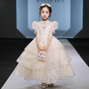 Ados formel élégant <span class=keywords><strong>demoiselle</strong></span> <span class=keywords><strong>d</strong></span>'<span class=keywords><strong>honneur</strong></span> pour fille mariage blanc rose longue soirée princesse robes dentelle enfants vêtements robe - Product Image 3