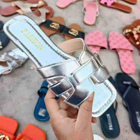 Neue Modische Damen- und Mädchen-Sandalen im Koreanischen Stil aus Echtem Leder Flache Sommersandalen Atmungsaktives Mesh für Alltag und Shopping
