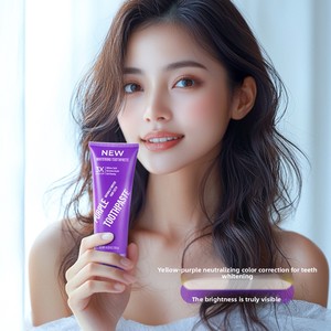 Dentifricio Sbiancante Speciale <span class=keywords><strong>Deng</strong></span> 65g/120g Viola Brillante Rimuove Macchie Gialle Illumina Fragranza Menta Prodotto in Cina OEM/ODM - Product Image 1