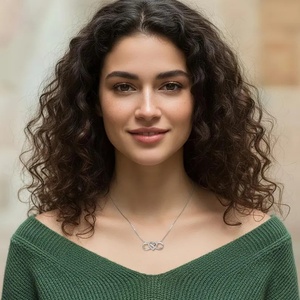 Collier en argent sterling 925 avec pendentif cœur infini délicat, amour éternel entrelacé, cadeau romantique pour elle - Product Image 2