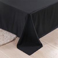 Taie d'oreiller en polyester personnalisée, taie d'oreiller design, taie d'oreiller, double face, noir, couleur unie, fournisseur d'ensembles de draps de lit personnalisés