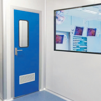 Puerta Batiente de Acero para Cuarto Limpio de Hospital con Diseño Moderno para Uso en Laboratorio