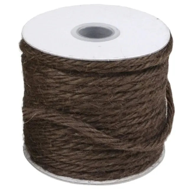 2 mm Light Brown Jute Twine 100 Yards on Reel for Packaging & Craft Projects