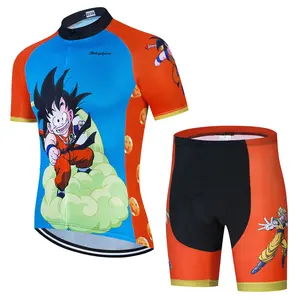 custom unisex funny cycling wear clothes cute Cartoon anime cycling jersey set