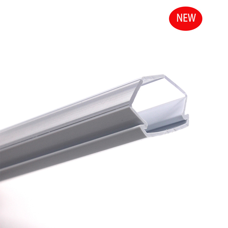 Supermarket Freezer Refrigerator Accessories Double Color Led Extrusion Pc Cover