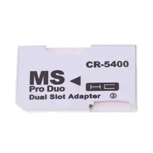 CR5400 Memory Card Adapter Sd TF Flash Card to Memory Stick MS Pro Duo for PSP Card Dual 2 Slot Adapter