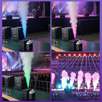 Machine à fumée de scène 15 LED 1500W avec télécommande pour KTV, bar, club, Halloween, Noël, fête, mariage