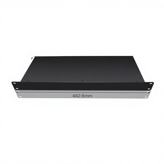 1U 19 Inch Rack Mount Sheet Metal Enclosure for BMS Energy Storage Matte Black SPCC  Cabinet Housing for Communication Gateway