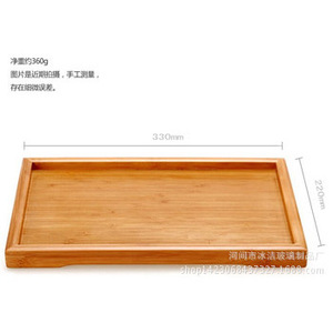 Bamboo <b>Tea</b> <b>Tray</b> Rectangular Natural Wood Pattern Residential Serving <b>Tray</b> - Product Image 3