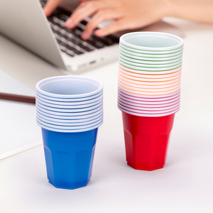 Vaso de Plástico Rojo Desechable de 200 ml, de Pared Simple, de Polipropileno, para Fiestas Infantiles, Juegos y Juguetes, con Logotipo Personalizado - Product Image 3