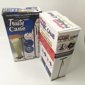 Bastón telescópico plegable Trusty Cane con luz y función de apoyo para personas mayores, de aleación de aluminio, 860-980 cm - Product Image 1