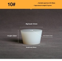 Bouchon d'étanchéité en Silicone résistant aux hautes températures 8mm 6mm bouchon à trou ouvert pour Tube à essai acide alcalin caoutchouc résistant à la Corrosion