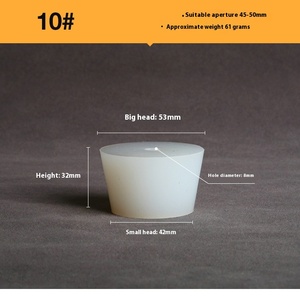 Nút bịt silicon chịu nhiệt độ cao 8mm 6mm Nút bịt lỗ mở cho ống nghiệm Cao su chống ăn mòn axit kiềm - Product Image 6