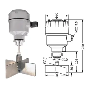 Durable 24V/110V/220V interruptor de <span class=keywords><strong>nivel</strong></span> de paleta giratoria Sensor de <span class=keywords><strong>nivel</strong></span> de sólidos industriales de acero inoxidable Detección de punto confiable - Product Image 6
