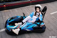 Kart de Carreras Comercial de Lujo para Adultos y Adolescentes, Monoplaza, Eléctrico, 900W, con Batería de Litio Ferrofosfato