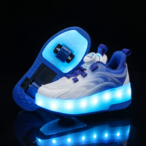 Scarpe da Pattinaggio Illuminanti Unisex per Bambini, Traspiranti e Comode con Suola in EVA e Tomaia in Rete, Logo Personalizzabile, Modello OEM/ODM - Product Image 4