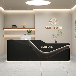 Quầy thu ngân hiện đại tối giản bằng MDF dành cho cửa hàng nhỏ, tiệm làm đẹp, quầy lễ tân công ty, khách sạn, trường học & bệnh viện - Product Image 5