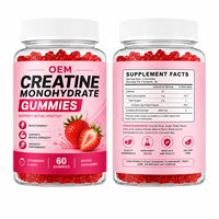 Gummies de Créatine Monohydrate Végétaliennes OEM à Base de Pectine Sans Gélatine Soutien Musculaire Marque Blanche Qualité Professionnelle Vente en Gros