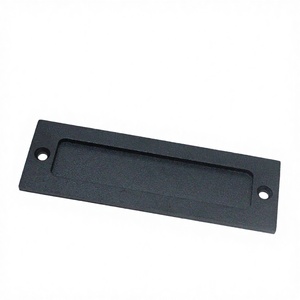 Modern Design Steel 7" Matte Black <b>Flush</b> Pull Closet <b>Handle</b> Set Rectangular Plate Recessed Barn <b>Door</b> Pulls for Hotels - Product Image 3