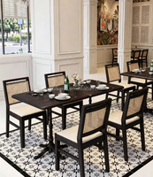 Ensemble de chaises de salle à manger de style français moderne, meubles en tissu de haute qualité, pour café, restaurant, appartement, salon, cuisine, villa