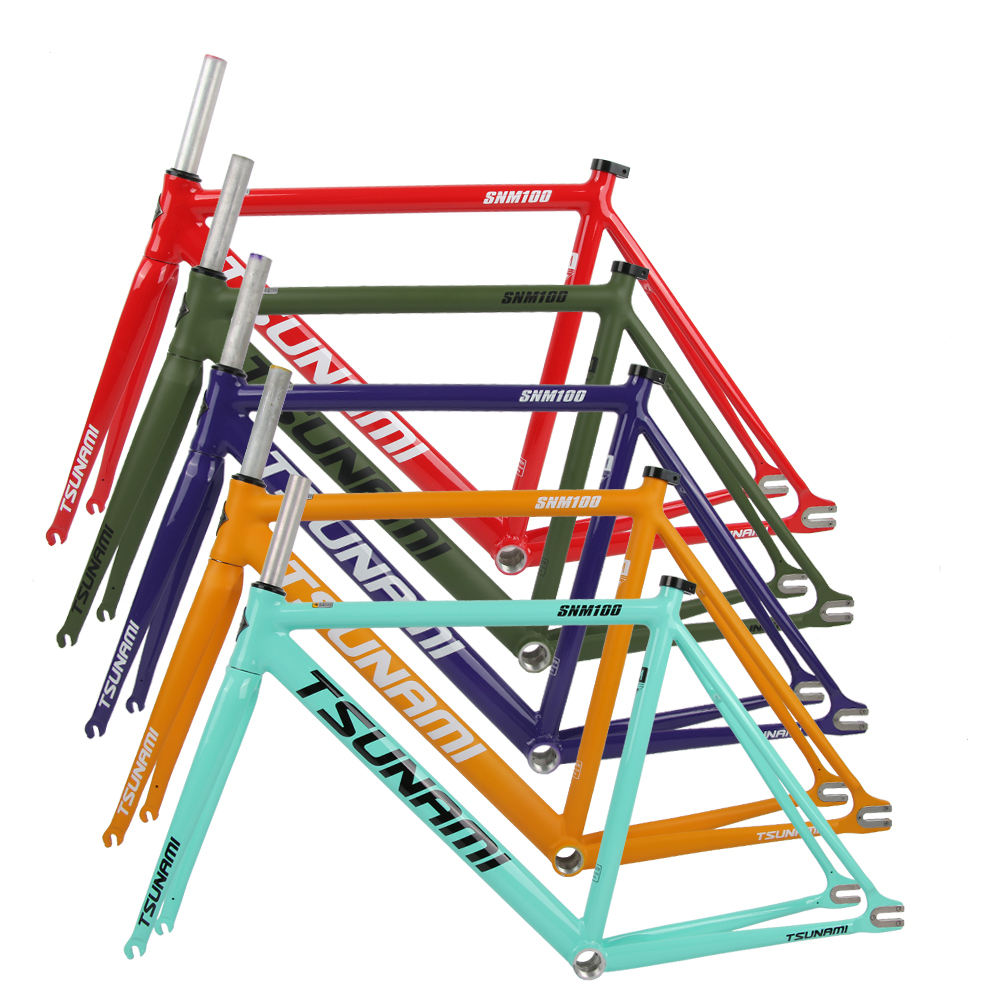 Mountainbike Frame 700c Variabele Snelheid Fiets Rack Aluminium Racebaan Fiets Vast Gear Fiets Frame + Voorvork