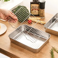 Nansheng Fournisseur de plaques de cuisson Oem Grand plateau de four plat et ensemble de grilles Rôtissoire réutilisable en acier inoxydable
