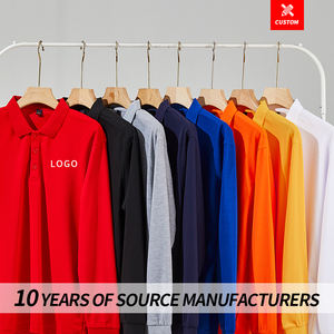 <span class=keywords><strong>Polo</strong></span> professionale con logo ricamato personalizzato a maniche lunghe camicie da <span class=keywords><strong>uomo</strong></span> in <span class=keywords><strong>cotone</strong></span> a maniche lunghe con colletto - Product Image 4