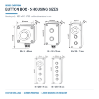 Boîtier de commande PC/ABS personnalisable avec trous, IP66/67, interrupteur à bouton-poussoir, montage mural, certifié ROHS pour panneau électrique, production OEM