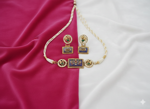 Ensemble de collier de fête en or antique, design de bijoux, polissage mehendi, élégant, bijoux traditionnels, parfait pour les femmes - Product Image 4