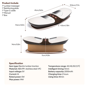 Alat Pijat Pinggang Elektrik 2026 untuk Meredakan Nyeri Punggung Bawah, Perangkat Traksi Lumbal dengan Panas dan Traksi Airbag Dinamis - Product Image 6