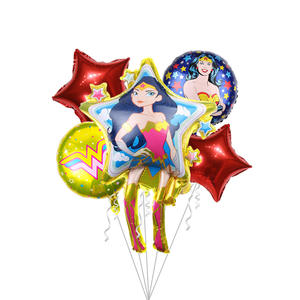 للبيع بالجملة مجموعات أزياء المرأة العجيبة المتحركة في فيلم كرتون ألومنيوم لزينة حفلات أعياد الميلاد للأطفال - Product Image 4