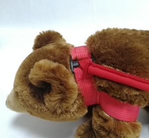 Cina all'ingrosso fabbrica personalizzato OEM/ODM di alta qualità imbottito 11 pollici <span class=keywords><strong>orso</strong></span> <span class=keywords><strong>Grizzly</strong></span> guinzaglio animale domestico con 26 pollici rosso bastone & imbracatura - Product Image 4