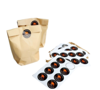 Autocollant en vinyle adhésif imperméable et résistant à l'huile avec logo personnalisé, forme hexagonale, imprimé UV, respectueux de l'environnement, pour l'emballage alimentaire