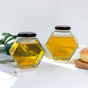 Vente en gros de pots de miel uniques de 100ml 8oz 16oz Pot de miel avec louche en bois - Product Image 3