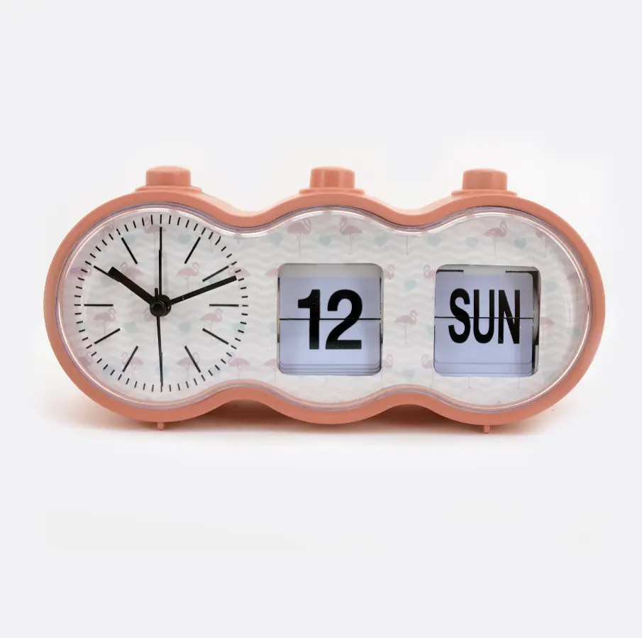 Table Clock New Automatic Page Turning Clock With Week Date Calendar Flip Desktop Table Clock Office Home Desk Student Bedside Clock