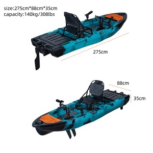 <span class=keywords><strong>Kayak</strong></span> Modular LSF para 1 Persona, 2.75M, Bote de Pesca con Aleta y Pedal, Estable y Listo para Navegar, HDPE Resistente para Deportes Acuáticos y al Aire Libre - Product Image 6