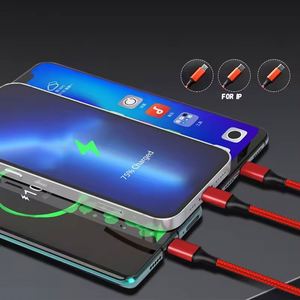 Custom Logo New <b>3</b> In1 <b>Usb</b> Charging Line Keychain Multi-Function Gift Customization Data <b>Cable</b> for Mobile Phone Power Bank - Product Image 4